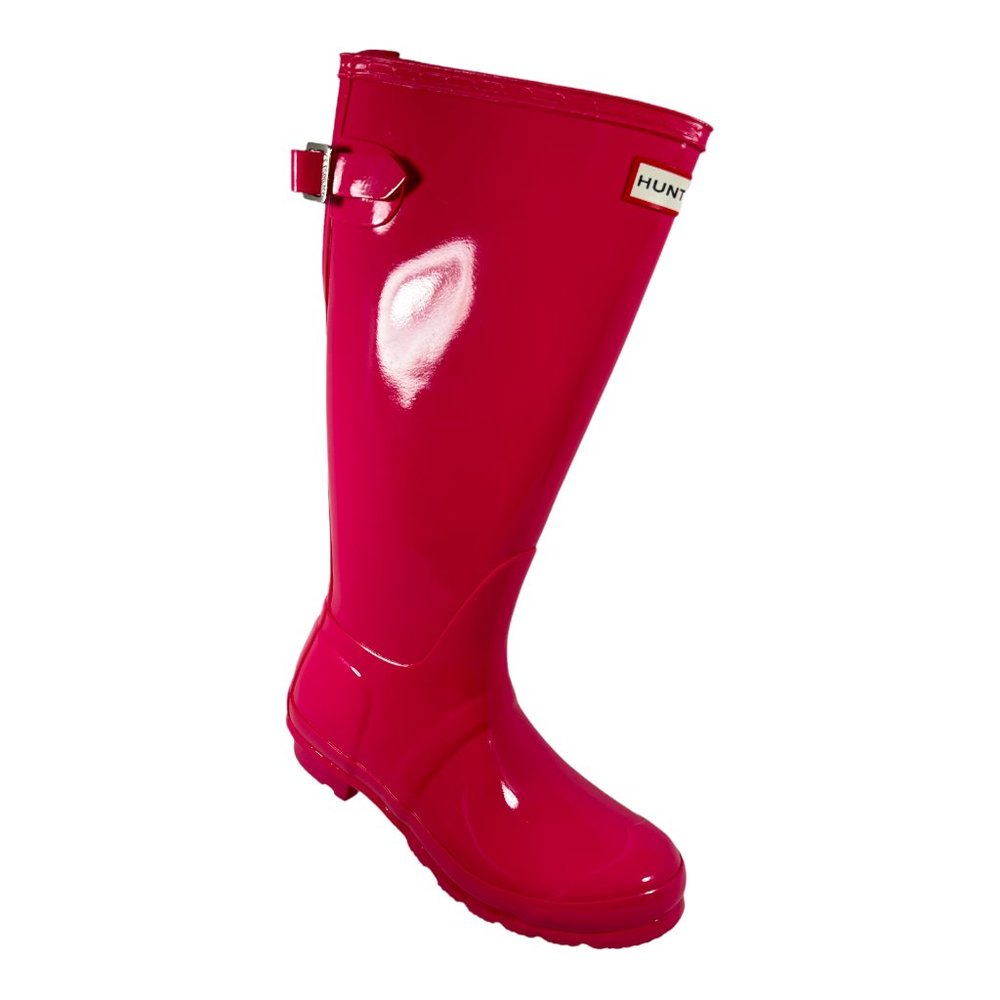 Hunter Women's Hot Pink Gloss Rain Boots